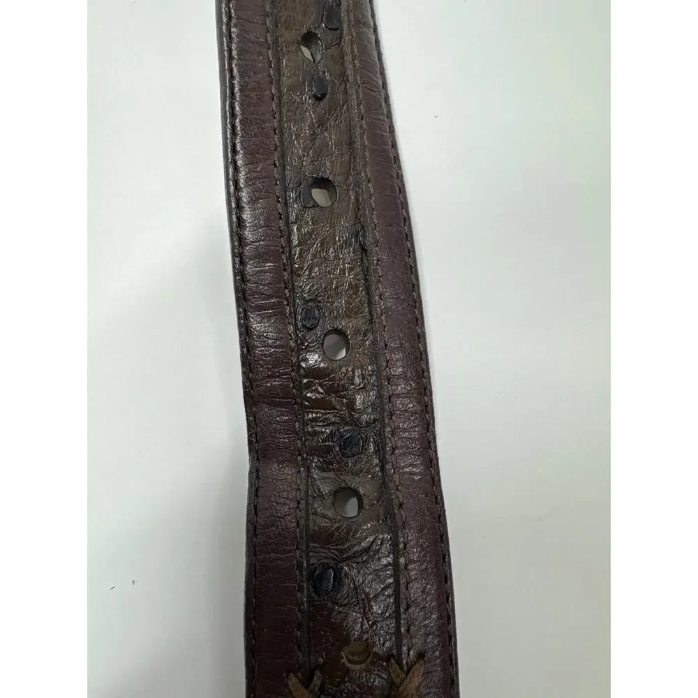 Mezlan Genuine Ostrich Belt, Men's, Size 42